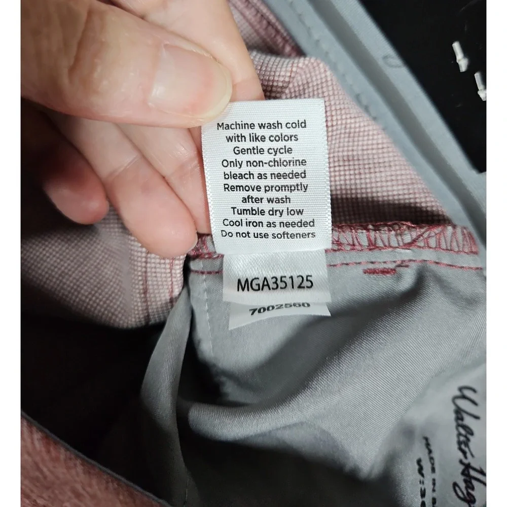 Walter Hagen Mens Maroon Perfect 11 Slim Fit Golf Pants Size 36 x 30 NWT